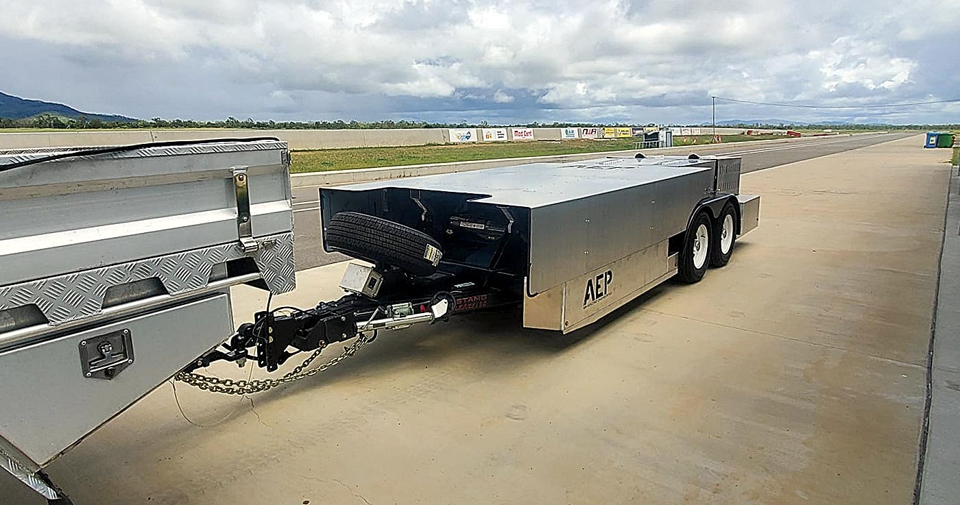 MAE's tow dyno for AEP Engineering in Australia, capable of performing the Davis Dam test on a track