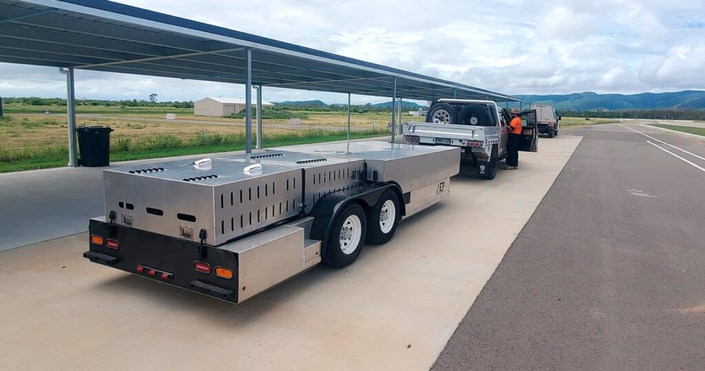 MAE's tow dyno for AEP Engineering in Australia, capable of performing the Davis Dam test on a track