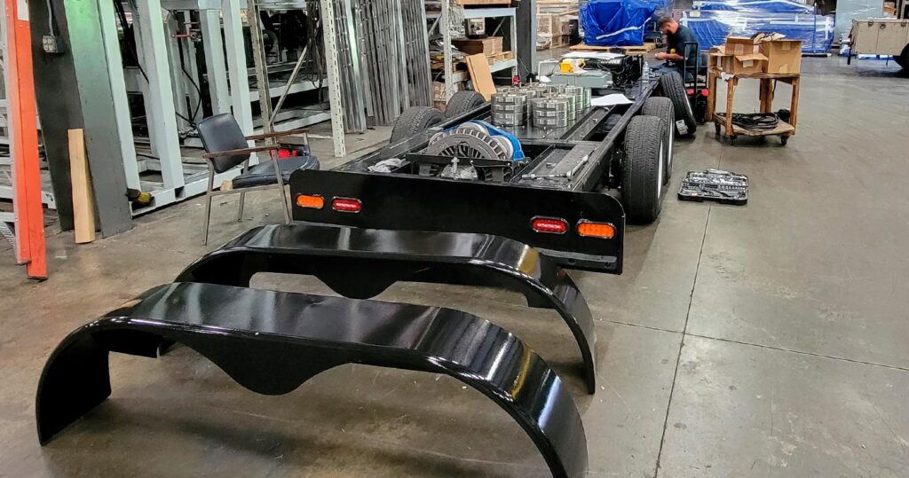 MAE's tow dyno being built in Ohio for AEP Engineering in Australia, capable of performing the Davis Dam test on a track